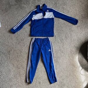 Rare Blue Boys Adidas Track Suit (separates), size 6